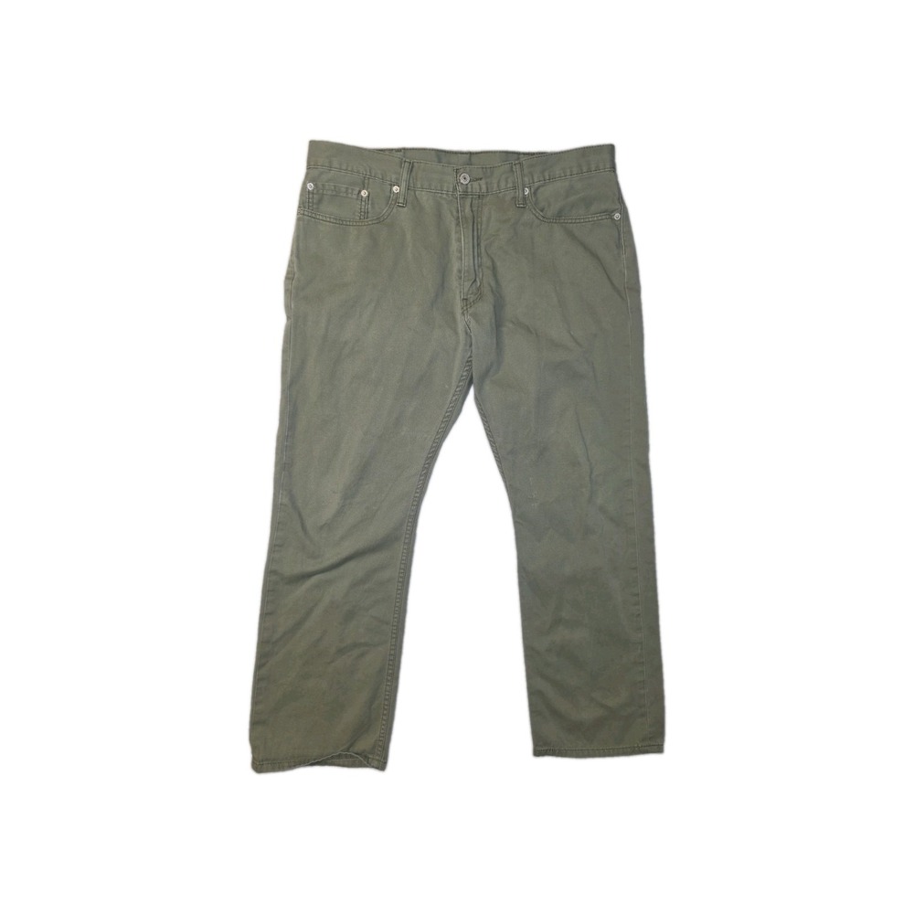 Levi's 514 Straight Fit Jeans Khaki Green Denim Mens 38x30